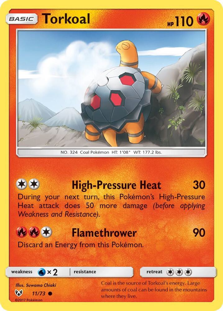 Torkoal 11/73 card from Shining Legends