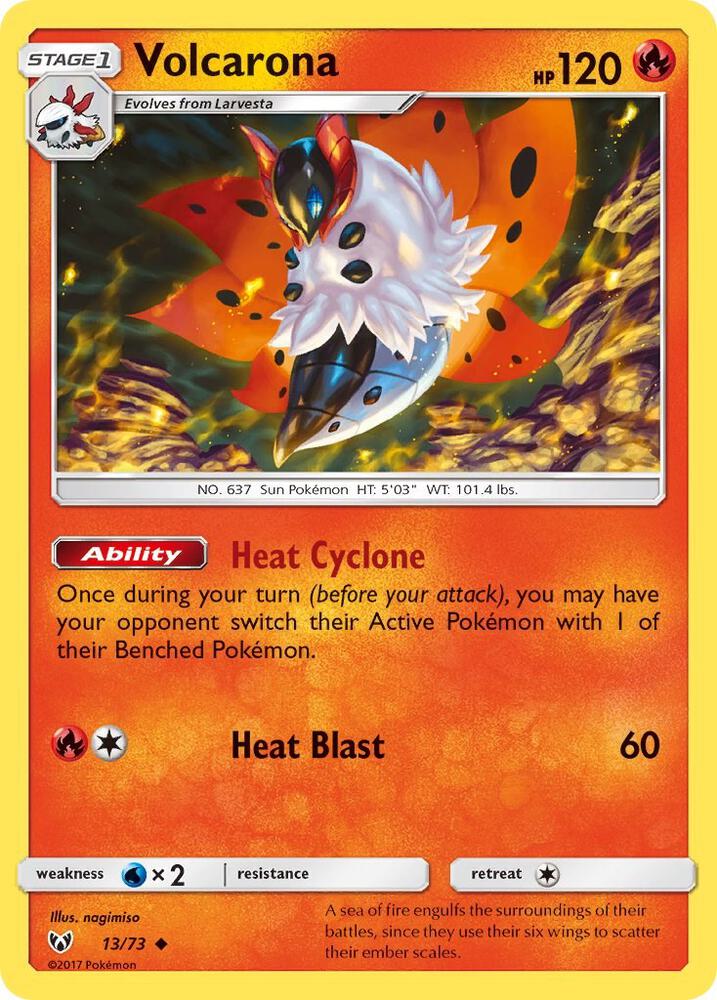 Volcarona 13/73 card from Shining Legends