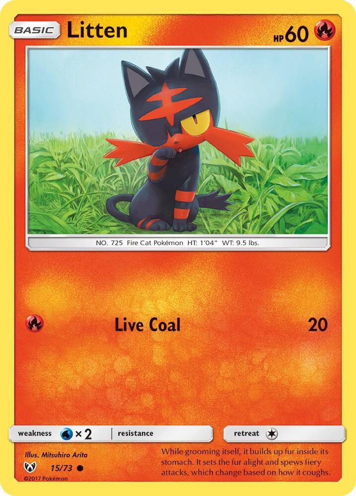 Litten 15/73 card from Shining Legends