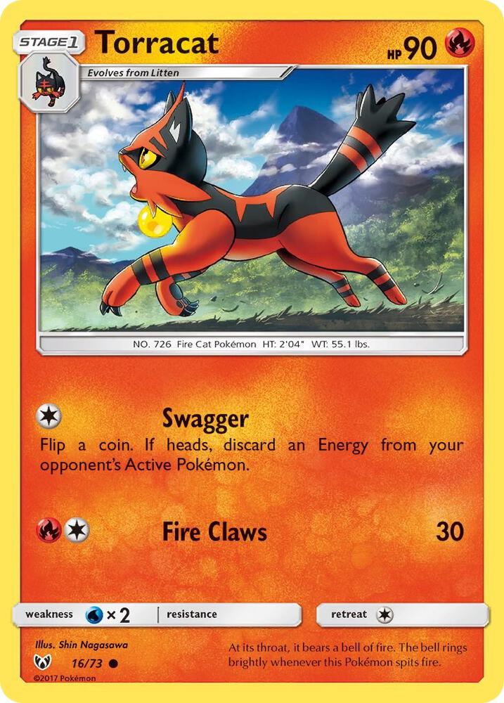 Torracat 16/73 card from Shining Legends