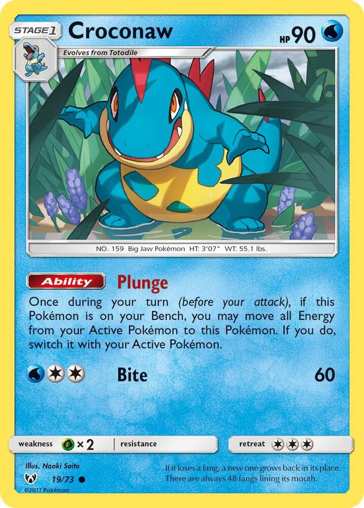 Croconaw 19/73 card from Shining Legends