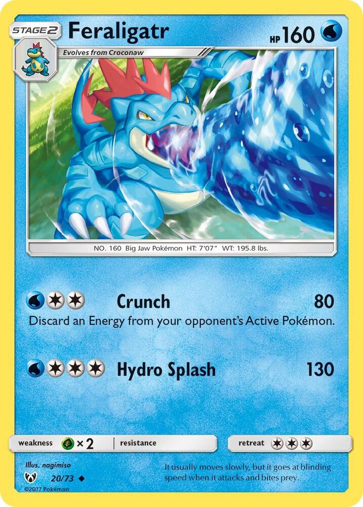 Feraligatr 20/73 card from Shining Legends