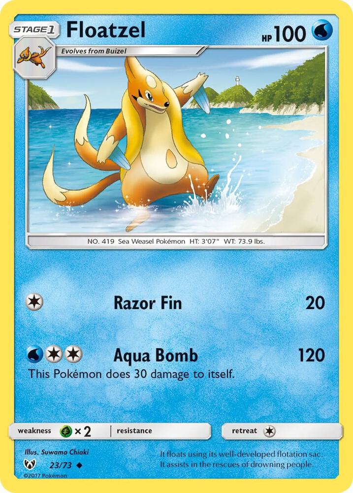 Floatzel 23/73 card from Shining Legends