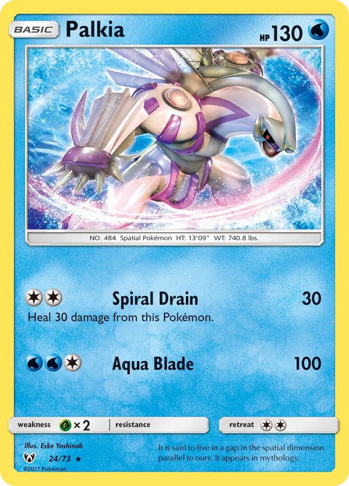 Palkia 24/73 card from Shining Legends