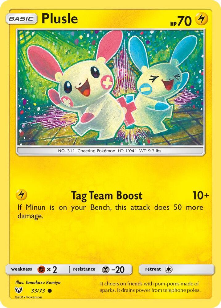 Plusle 33/73 card from Shining Legends