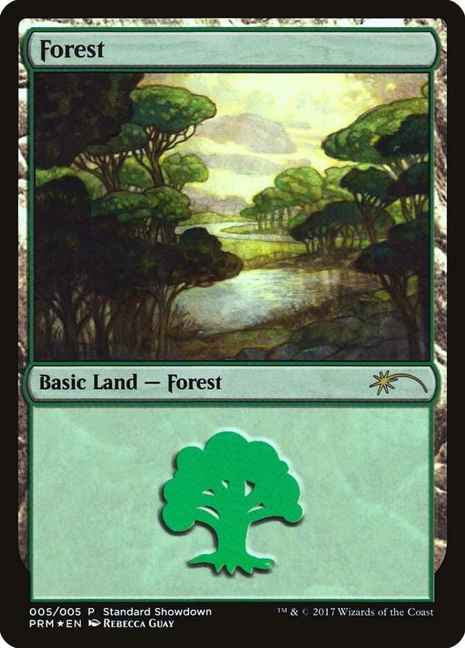 Forest (Rebecca Guay) 5 card from Standard Showdown Promos