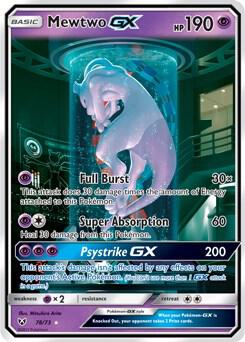 Mewtwo GX (Secret Shining) 78/73 card from Shining Legends