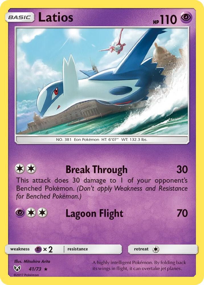 Latios 41/73 card from Shining Legends