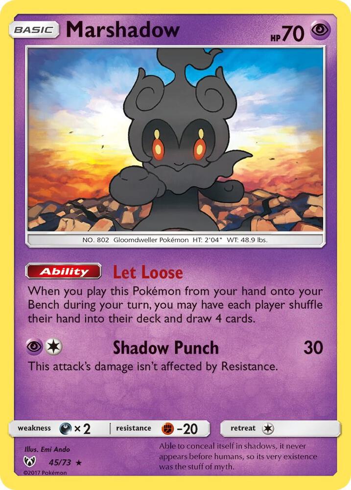 Marshadow 45/73 card from Shining Legends
