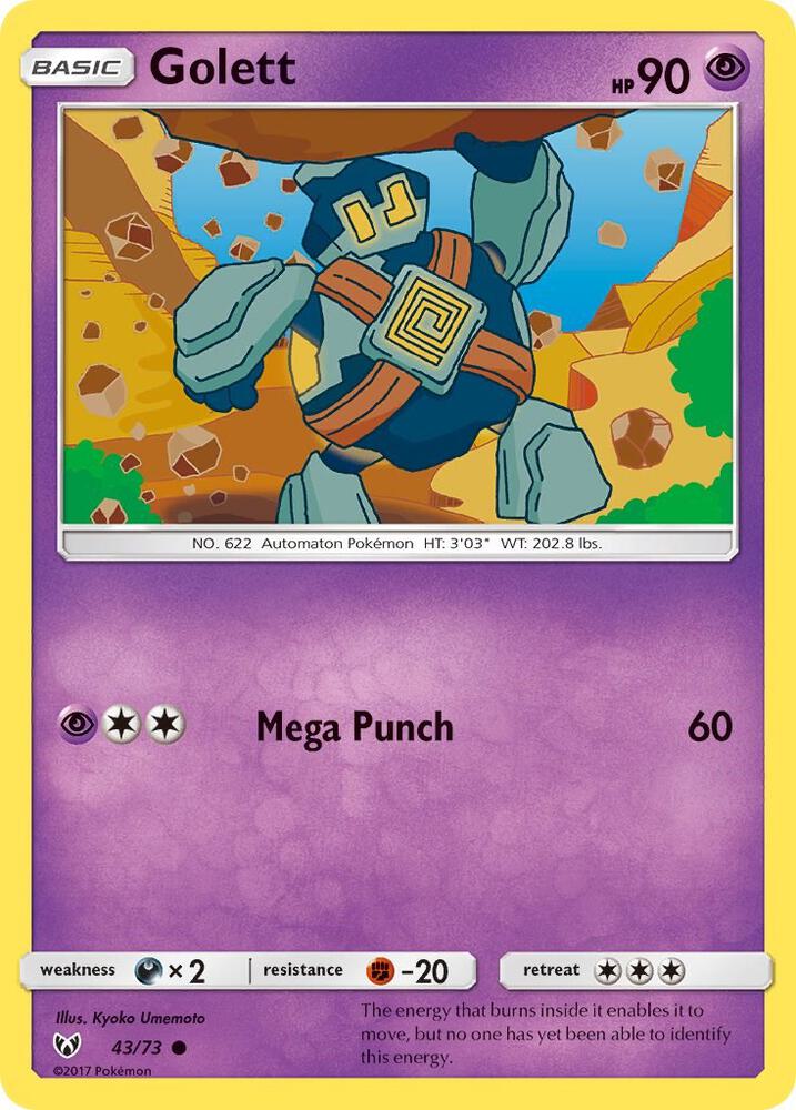 Golett 43/73 card from Shining Legends