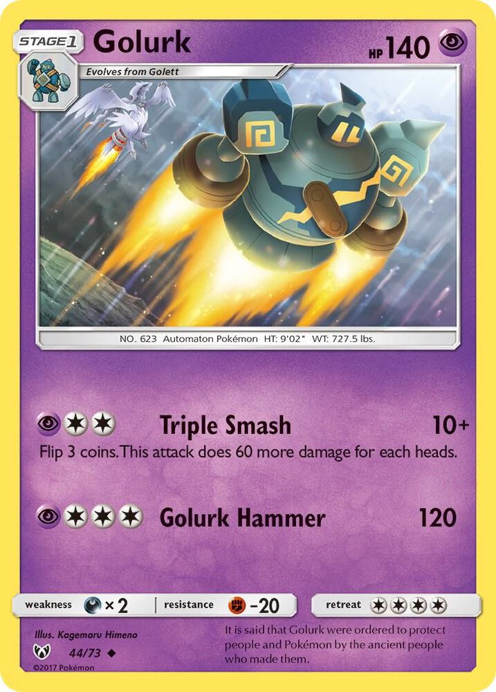 Golurk 44/73 card from Shining Legends