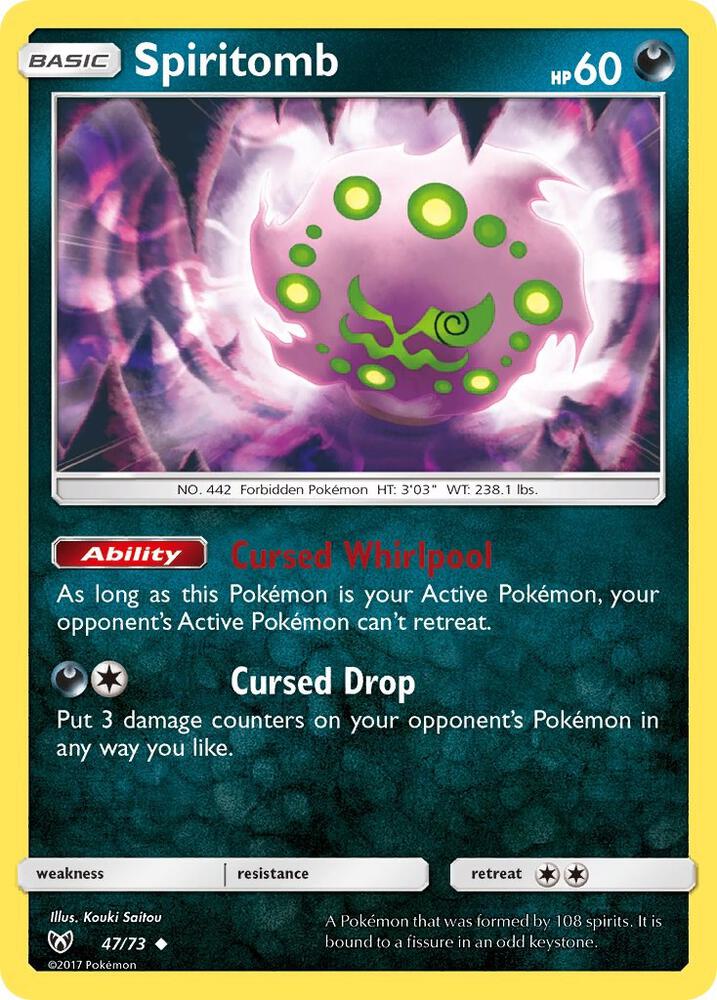 Spiritomb 47/73 card from Shining Legends