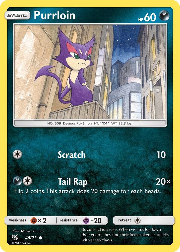Purrloin 48/73 card from Shining Legends