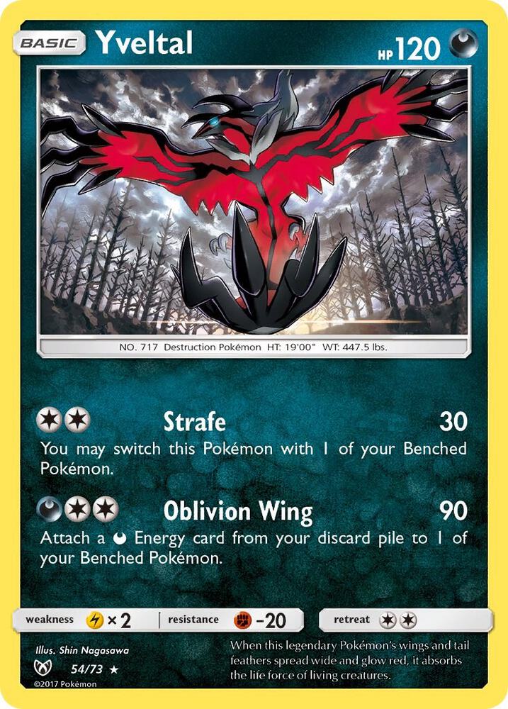 Yveltal 54/73 card from Shining Legends