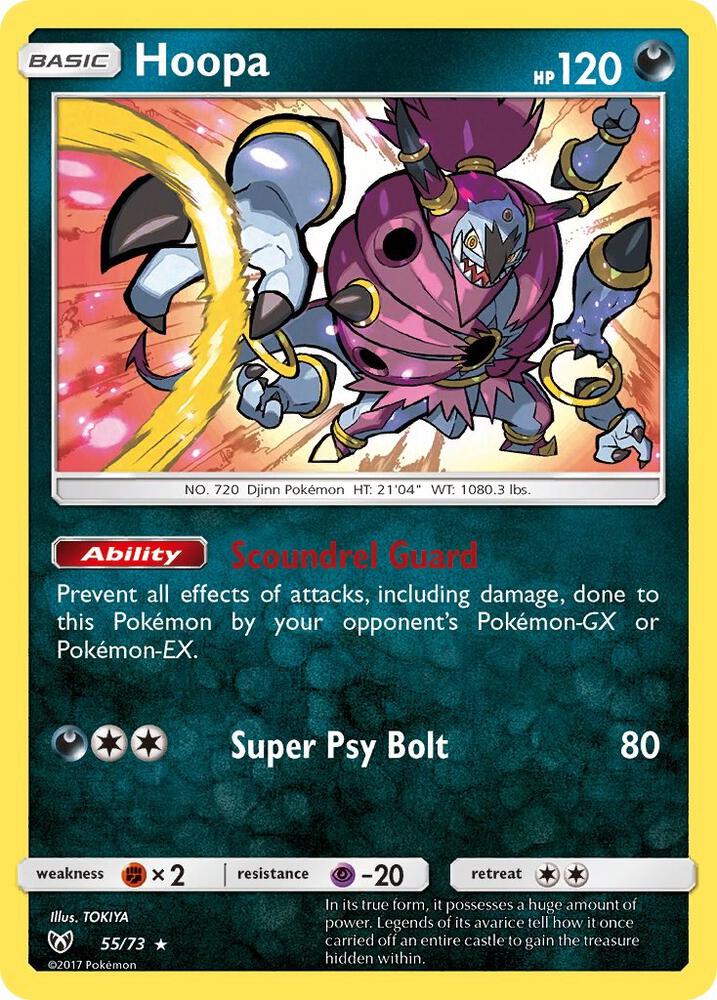 Hoopa 55/73 card from Shining Legends