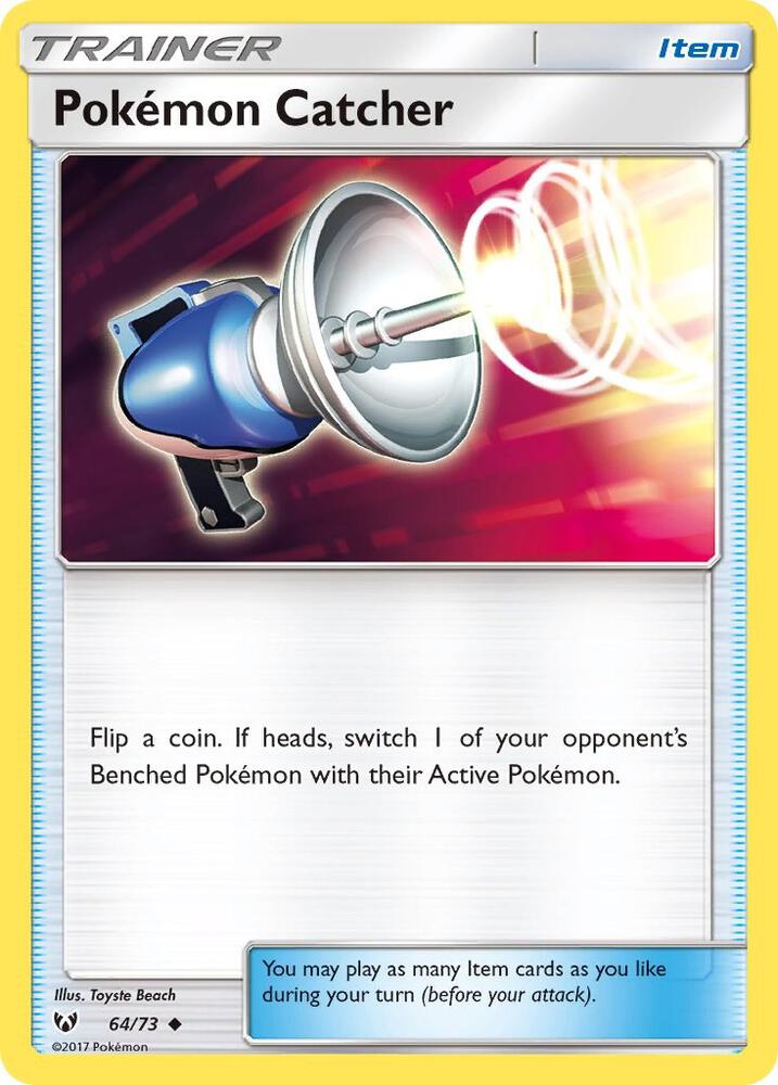 Pokemon Catcher 64/73 card from Shining Legends