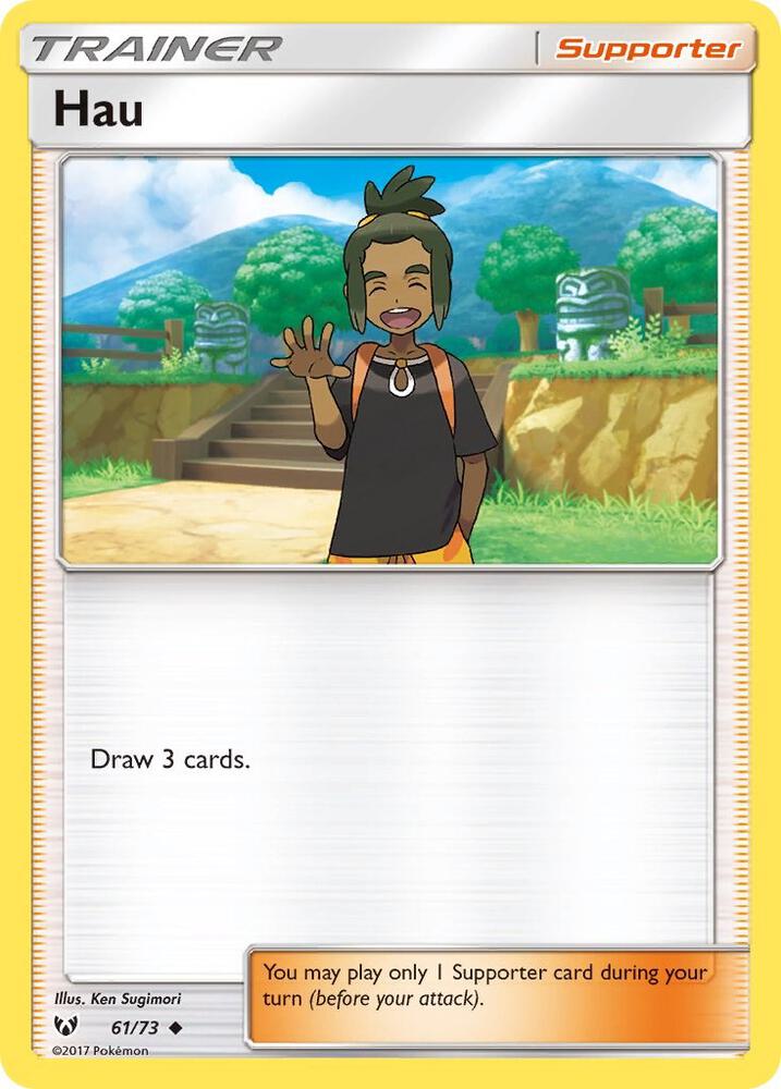 Hau 61/73 card from Shining Legends