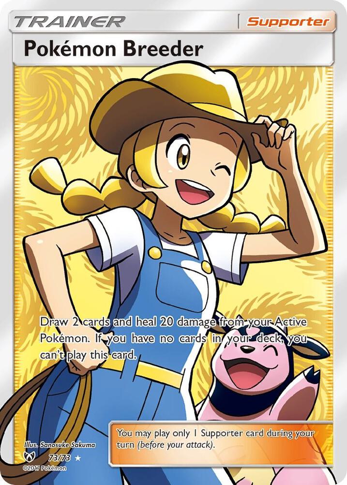 Pokemon Breeder (Full Art) 73/73 card from Shining Legends