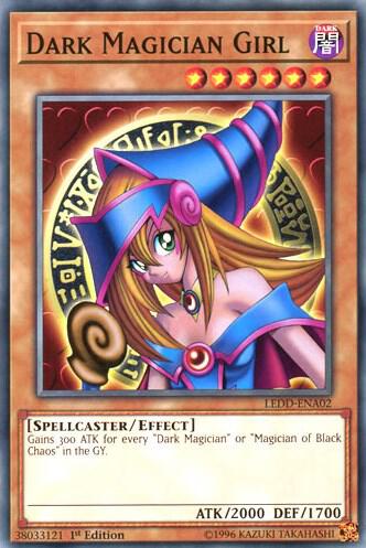 Dark Magician Girl LEDD-ENA02 card from Legendary Dragon Decks