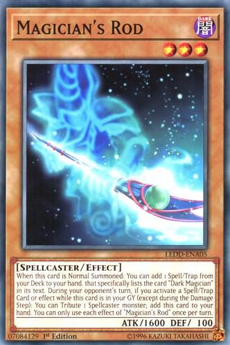 Magician's Rod LEDD-ENA05 card from Legendary Dragon Decks