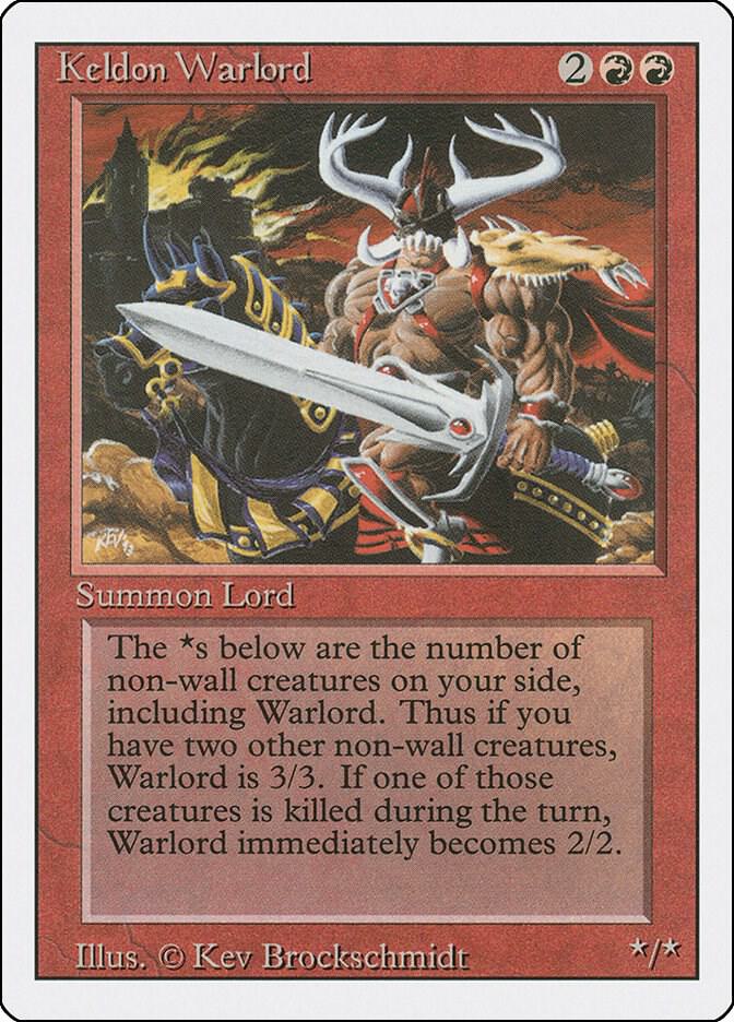 Keldon Warlord card from Revised Edition
