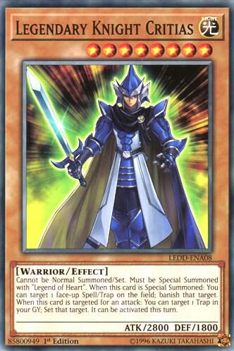 Legendary Knight Critias LEDD-ENA08 card from Legendary Dragon Decks