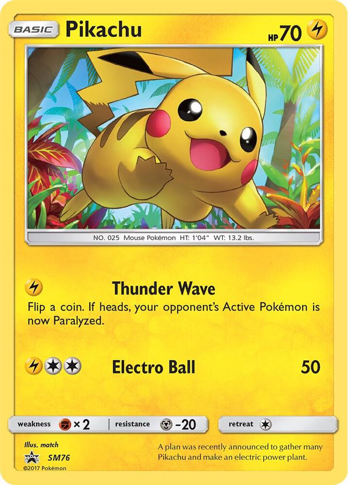 Pikachu SM76 card from SM Promos
