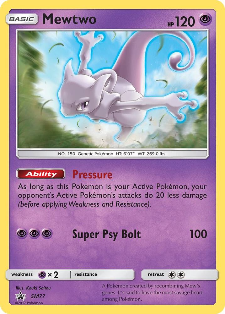 Mewtwo SM77 card from SM Promos