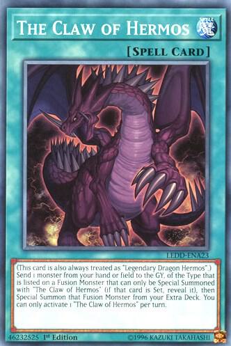 The Claw of Hermos LEDD-ENA23 card from Legendary Dragon Decks