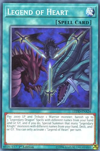 Legend of Heart LEDD-ENA24 card from Legendary Dragon Decks
