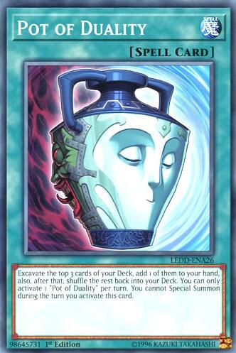 Pot of Duality LEDD-ENA26 card from Legendary Dragon Decks