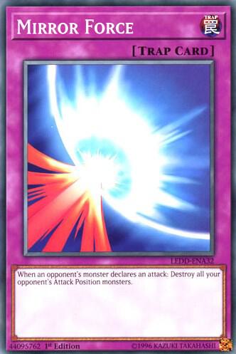 Mirror Force LEDD-ENA32 card from Legendary Dragon Decks