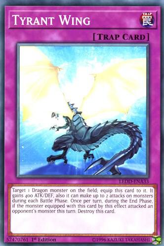 Tyrant Wing LEDD-ENA33 card from Legendary Dragon Decks