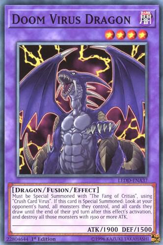 Doom Virus Dragon LEDD-ENA37 card from Legendary Dragon Decks