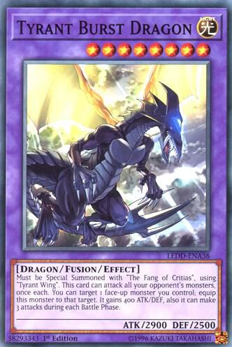 Tyrant Burst Dragon LEDD-ENA38 card from Legendary Dragon Decks