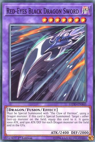 Red-Eyes Black Dragon Sword LEDD-ENA43 card from Legendary Dragon Decks