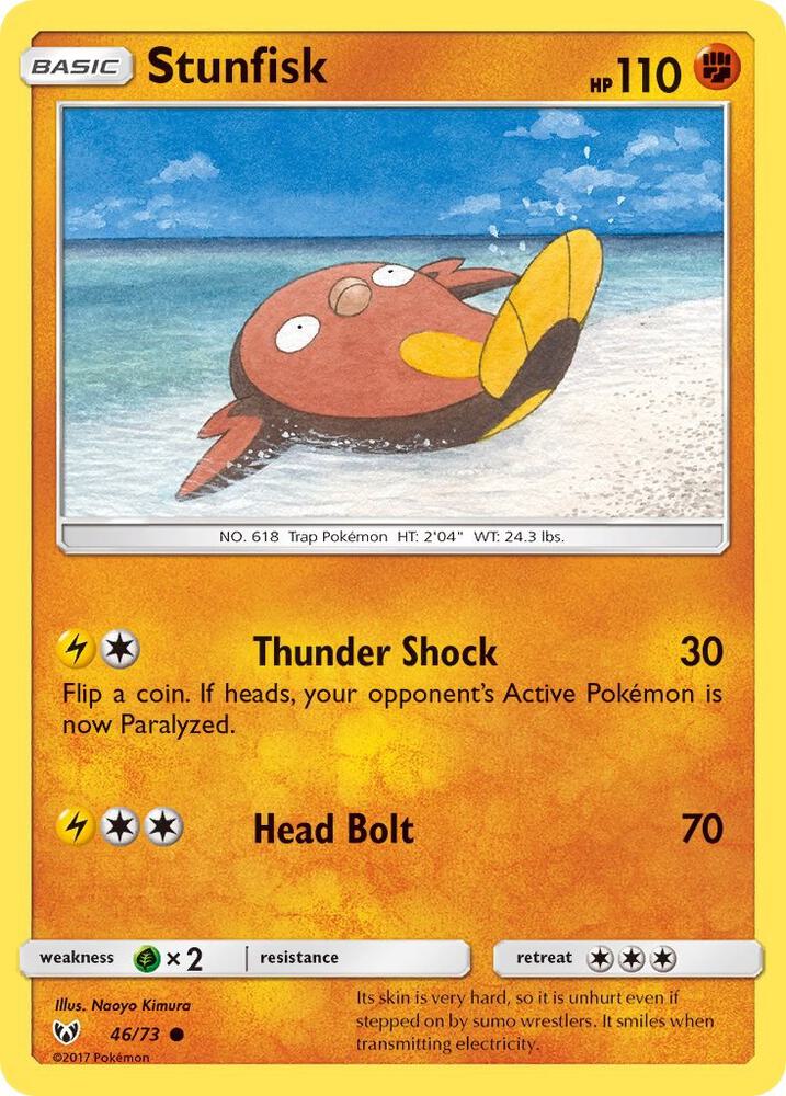 Stunfisk 46/73 card from Shining Legends