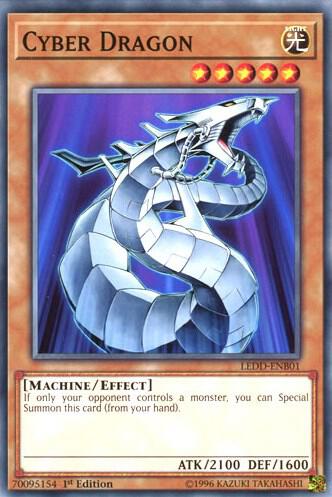 Cyber Dragon LEDD-ENB01 card from Legendary Dragon Decks