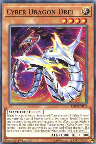 Cyber Dragon Drei LEDD-ENB03 card from Legendary Dragon Decks