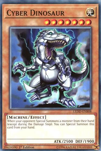 Cyber Dinosaur LEDD-ENB08 card from Legendary Dragon Decks
