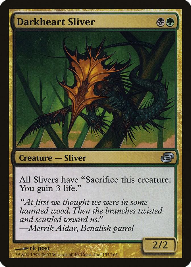 Darkheart Sliver 155 card from Planar Chaos