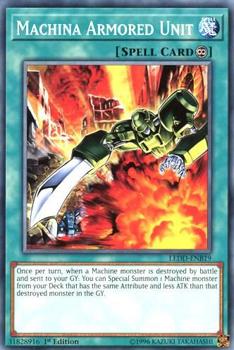 Machina Armored Unit LEDD-ENB19 card from Legendary Dragon Decks