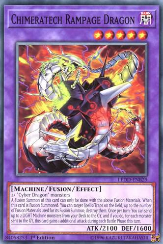 Chimeratech Rampage Dragon LEDD-ENB29 card from Legendary Dragon Decks