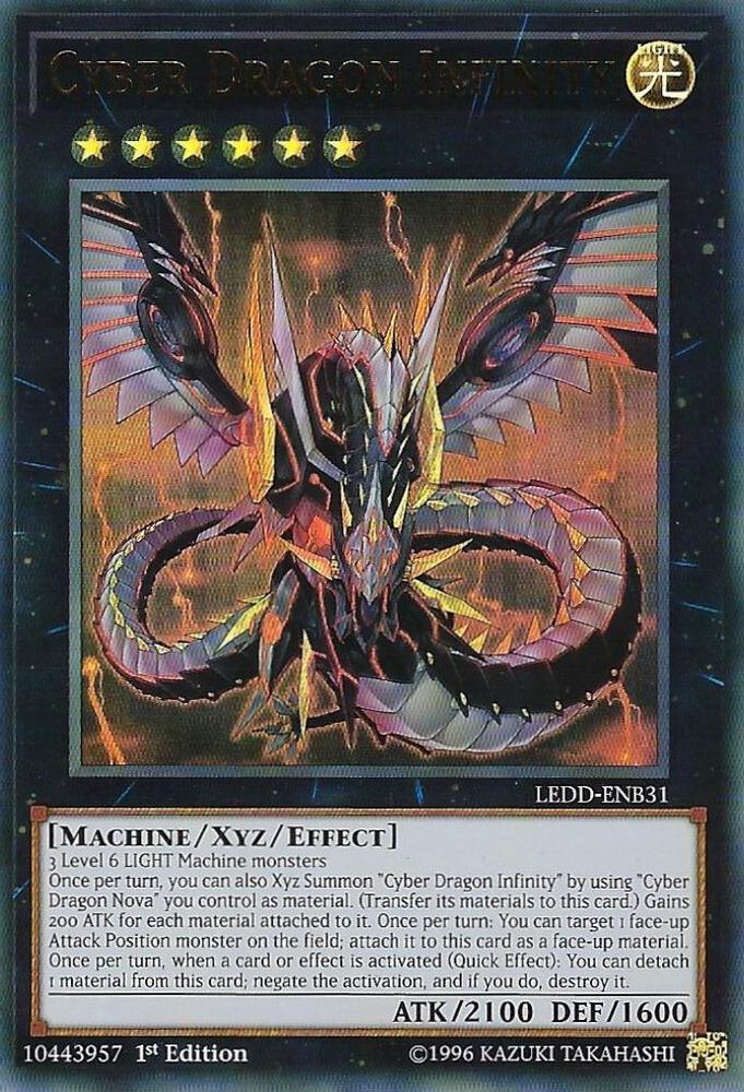 Cyber Dragon Infinity LEDD-ENB31 card from Legendary Dragon Decks
