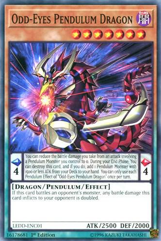 Odd-Eyes Pendulum Dragon LEDD-ENC01 card from Legendary Dragon Decks