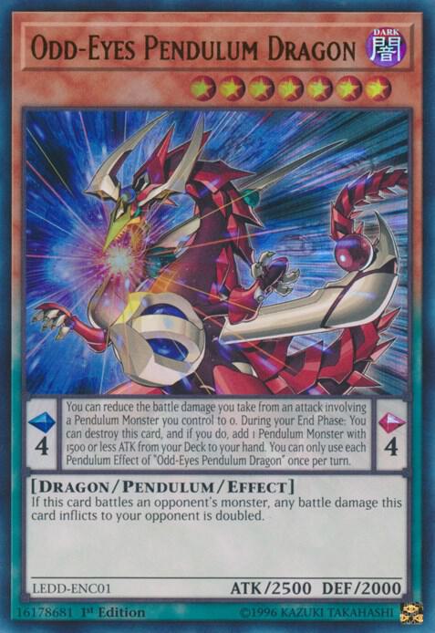 Odd-Eyes Pendulum Dragon (UR) LEDD-ENC01 card from Legendary Dragon Decks