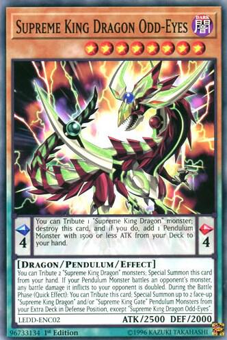 Supreme King Dragon Odd-Eyes LEDD-ENC02 card from Legendary Dragon Decks