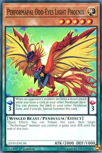 Performapal Odd-Eyes Light Phoenix LEDD-ENC06 card from Legendary Dragon Decks