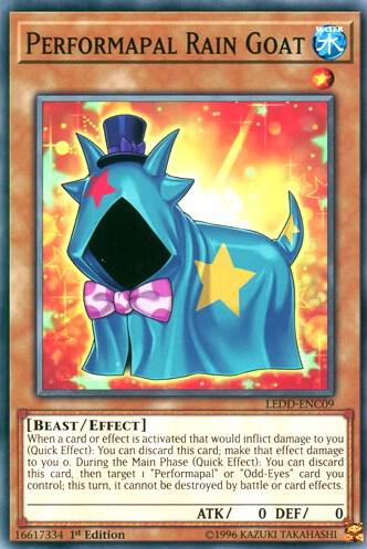 Performapal Rain Goat LEDD-ENC09 card from Legendary Dragon Decks