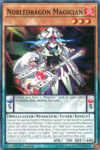 Nobledragon Magician LEDD-ENC11 card from Legendary Dragon Decks